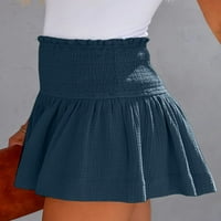 Ženske kratke hlače Pamuk Visoka elastična struka naborane ruffle slatke kratke hlače Flowy Casual Hotsas S-XL