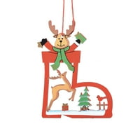 Biplut crtani viseći privjesak Santa Claus Snjegović Elk Bear obliva Božićni dekor