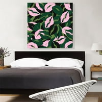 Army Green Pink Black Camouflage usne Kiss uzorak Platno Art Print - Veličina: 36 36