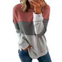 Levmjia Clearance Jesen Zimska ženska modna casual dugih rukava za ispis u boji Majica Slim Top