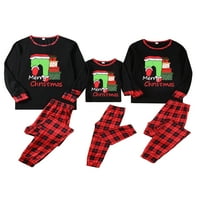 Amiliee Christmas Pijamas setovi za odmor Porodično podudaranje Spavaće odjeće s dugim rukavima Tata Mom Kids PJS