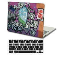 Kaishek Hard Shell Case kompatibilan MacBook Pro 15 + crni poklopac tastature A1398, nema CD-ROM USB-C Purple Series 0592
