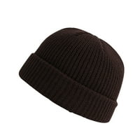Dadaria Head Turbans za žene Unise Moda Topla zima Casual Pleted Hat Solid Boja Sve utakmica šešir Brown,