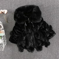 Soft fleece jakne za djevojčice zimski kaput za prodaju malih djevojaka Čvrsta boja zadebljana plišana