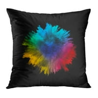 Plava boja u boji u boji leteći u različitim smjerovima i šarene boje za prašinu apstraktni jastučni jastuk