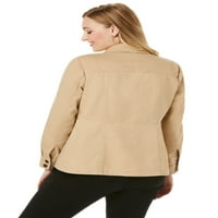 Jessica London ženska Plus veličine pepum traper jakna ženska jean jakna