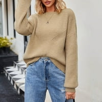 Jiyugala pulover džemperi za žene labavi pleteni džemper