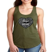 Love You Mama izrezbavljena srčana trkačka trkačka ženska -image by shutterstock, ženska x-velika