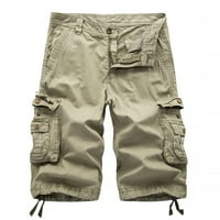 Farstey muške kratke hlače Ležerne prilike multi džepovi plus poluočare veličine sa dugmetom patentni