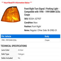 Svjetlo za parkiranje na otvorenom za prednje desno - kompatibilno sa - BMW 323i kabriolet