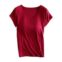 Umitay Ženska puništa boja košulja u boji s jednom joga donji majica Ženski tenk top rub rub