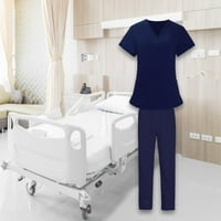 Ženska sestra uniforme, medicinske sestre piling, prozračne vrhove i hlače Kozmetički salon Dame set pilinga, odjeća mornarica plava, xxl