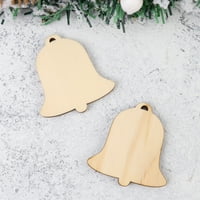 Božićni viseći drveni izrezi poklon oznaka Bell Oblik Privjesak za obrt Ornament Božićno privjesak Privjesak