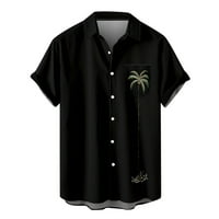 Simplmasygeni Muškarci preveliki ClearLance Thirts Thirts muški ljetni modni modni havajske majice kratkih rukava