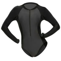Booker Ženski kupaći kostimi Patchwork Color Gats Svojci Crewneck patentni zatvarač Multi Color Surf