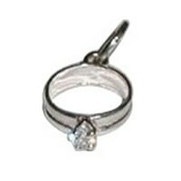 Sterling Silver 24 Simulirani aprilski kandžični kamen za venčanicu Privjesak ogrlica