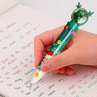 Božićna četka za božićnu boju, olovka za košulje, božićna ballpoint olovka Push tipa 10-boja all-in-one