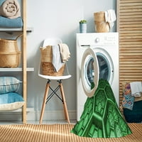 Ahgly Kompanija Mašina za pranje u zatvorenom pravokutniku Tranzicijske duboke smaragdne zelene i prostirke