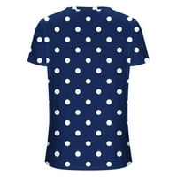 Ženske košulje Ležerne prilike ljetne modne Polka Dots Kratki rukav Tunic V izrez Bluze Poslovni posao udobni vrhovi