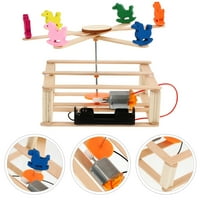 Etereauty set Kids DIY električni komplet za učenje DIY Merry-Go-okrugli kompleti bez baterije