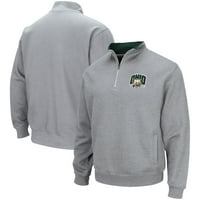 Muški Colosseum Heather Sivi Ohio Bobcats Tortugas Tim logotipa Quar-Zip Jacket