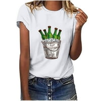 Fanxing Clearians ženska slatka grafička majica za majicu ljetni casual kratki rukav Oktoberfest majica Vintage Beer bluza s, m, l, xl, xxl