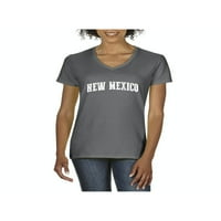 MMF - Ženska majica V-izrez kratki rukav, do žena Veličina 3XL - Novi Meksiko