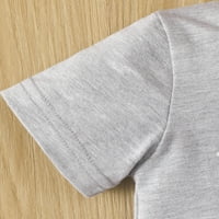 Bagilaanoe Baby Girls Outfit setovi slova brkovi Ispis majica kratkih rukava + kratke hlače za ljeto, 0- mjeseci