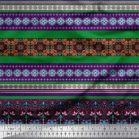 SIMOI svilena tkanina Stripe & Paisley Dekorativna ispis tkanina sa širokim dvorištem