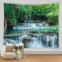 3D prirodni šumski vodopadski vodopad je ispisao veliki zidni zidni boemski zidni tapiserski dekor