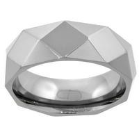 Titanium Faceed Polirani komforni FIT Wedding Band prsten