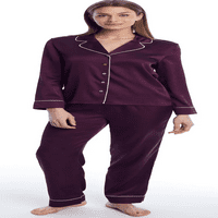 Mulberry oprao saten dugih rukava Pajama Set, US 3x-Large, NWOT