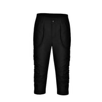 Ženski ljetni pamuk Jogger Capri hlače casual solid cargo plus veličine kapris sa džepovima