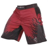 Clinch Gear Muns Fled Amped a BJJ hrvanje borbene šorc - Crveno