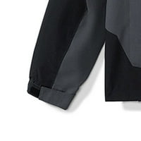GUZOM MENS na otvorenom - Jesen i zimski tanak fit tanki patentni zatvarač Comfy s kapuljačom Ležerne prilike muške odjeće Tamno siva veličina 4xl