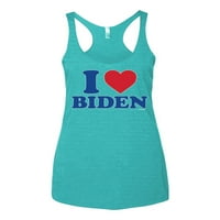 Wild Bobby Volim Biden SAD Predsjednika predsjednika političkih žena Tri-Blend Racerback Tank top, tahiti