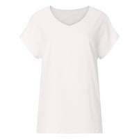 Ženske bluze i vrhovi Dressy Žene kratki rukav V izrez T majice Osnovni tee Labave ležerne majice Ljetne