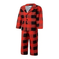 Porodični božićni pidžami Podudarni setovi s dugim rukavima božićni plaćeni PJS prugasta kućna odjeća