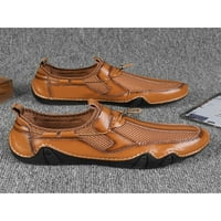 Ritualay muški loaferi mrežaste cipele mokasinske cipele na casual cipelama neklizajuće parnike za udobnost muškarci vožnje smeđim 10