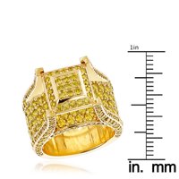 14k zlatni jedinstveni prstenovi žuti prirodni CTW dijamantni muški prsten
