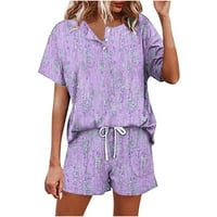 Ženske odjeve Pidžama Postavite majice kratkih rukava TrackSit plaža Poklopac kratke hlače Podesite duks sa džepovima