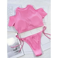 Ženski kupaći kostim šuplji čvrsti boju Split kupaći kostim ženski kupaći kostim modni kupaći kostim bikini za žene