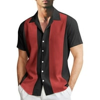Muška modna i slobodno vrijeme Podudaranje gumba za pola rukava majica s kratkim rukavima majica s kratkim