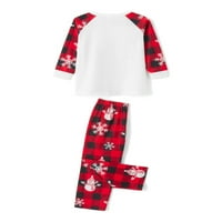 Allshope Porodica koja odgovara Božićne pidžame, baby romper crtani ekran tisak dugih rukava + snjegovinski
