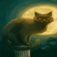 FL OZ Keramička krigla, crna mačka, lakiranje ulja za halloween, perilica posuđa i mikrovalna pećnica sef