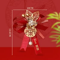 Set Kineski vjenčani korzet Romantični luk dekora Legura Tradicionalna mladenka Groom Broševi PIN za vjenčani angažman a