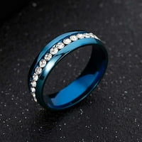 Do 50% popusta, DVKPTBK prstenovi unise od nehrđajućeg čelika kristalni prsten za muškarce i žene modni