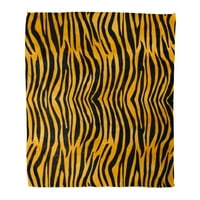 Bacanje pokrivača toplo ugodno print flanel narančasti apstraktni tigarski uzorak pruge kože žuta udobna mekana za krevet i kauč