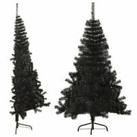 Dcenta umjetna polovica božićnog stabla sa postoljem crni ft PVC