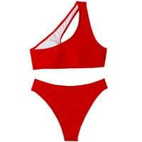 RBAOFUJIE WOMENS bikini kupaći komisionici za žene Seksi žene Čvrsta boja BIKINI BIKINI Dvo kupaće kostime kupalište za plažu za plasku bikini za žene